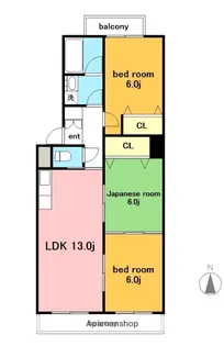 マンションひえい【3階】の間取り