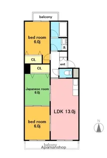 マンションひえい【4階】の間取り