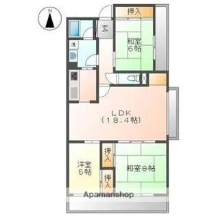 コレクション星が丘【3階】の間取り