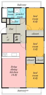 レオーノ一社【2階】の間取り
