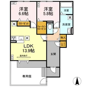 ベルネージュIII【1階】の間取り