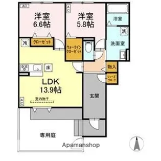 ベルネージュⅢ【1階】の間取り