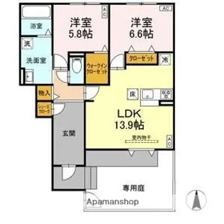 ベルネージュⅢ【1階】の間取り