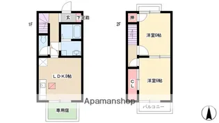 2DKの間取り画像