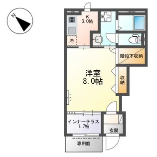 長久手市石場アパート【1階】の間取り