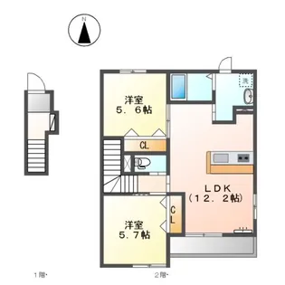 ルミエール・青山【2階】の間取り