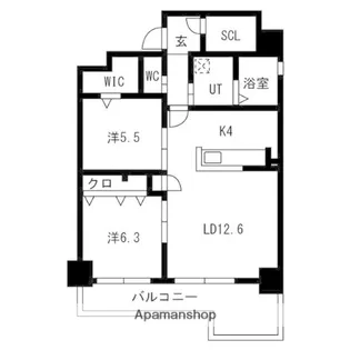 グランテラス藤が丘【9階】の間取り