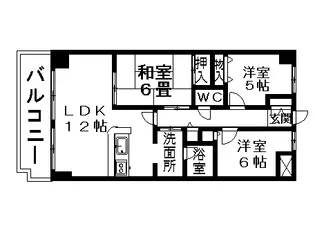 ヒルトップ藤ヶ丘【5階】の間取り