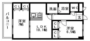 セラヴィー小池【4階】の間取り