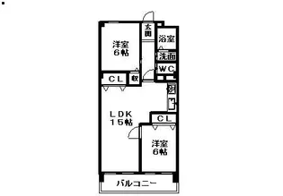 ゴールドパレス香流【2階】の間取り