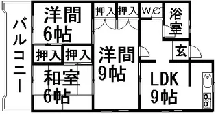 第2信栄ハイツ【4階】の間取り