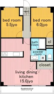 パピヨンヤシロ.【1階】の間取り