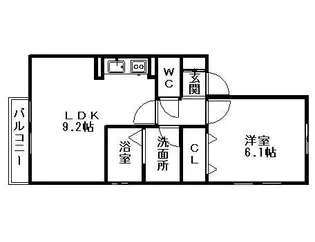 プランドール宮根台【201号室】の間取り