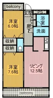 ダノイ 美崇【3階】の間取り