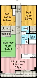 ブルッシュ フィールド【2階】の間取り