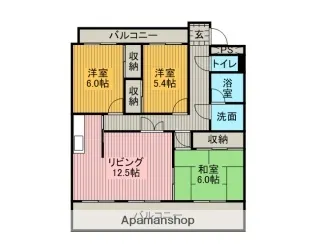 ソレイユ社ヶ丘【2階】の間取り