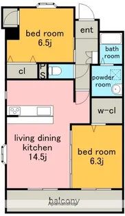 エル ボヌール【3階】の間取り