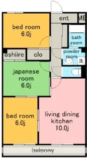 エクセル 川本パートⅡ【3階】の間取り