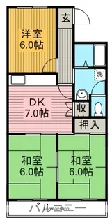 ガーデンハイツエクレール.【1階】の間取り