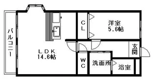 プティエシャトー【2階】の間取り