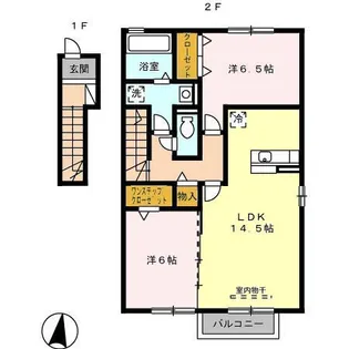 リバーサイド香流.【2階】の間取り
