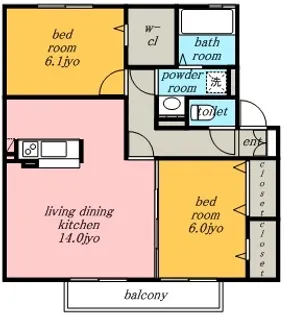 ラルーチェ香久山.【1階】の間取り