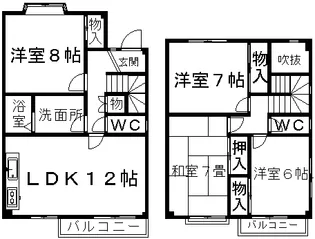 ハイツ極楽【1階】の間取り