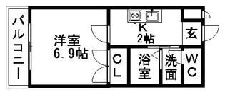アムールエスポワール浅井【1階】の間取り