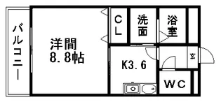 シャルマン武蔵塚【101号室】の間取り