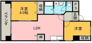 サンハイツ西尾【502号室】の間取り