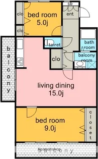 ピースキャピタル上菅【1階】の間取り