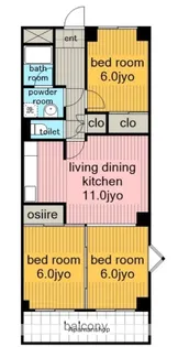 ビバリーヒルズ藤ヶ丘【7階】の間取り