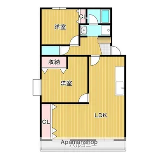 ベルシャトーまき【3階】の間取り