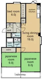 シーズンコート杁ヶ池【4階】の間取り