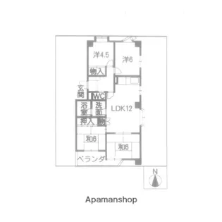 シーズンコート杁ヶ池【3階】の間取り