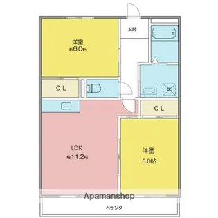 グランドールK【1階】の間取り