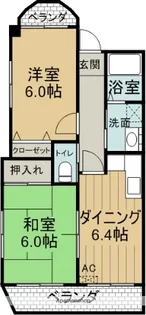 ハートイン若葉台S棟【2階】の間取り