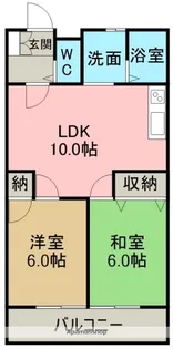 ジュネス青山【2階】の間取り