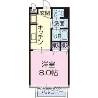 サープラス美咲【1階】の間取り