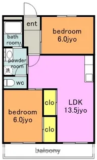 ハイム志ノ島【3階】の間取り