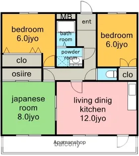 ファミーユ庄南【2階】の間取り