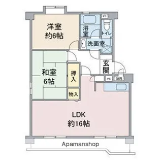 エステートカトー【3階】の間取り