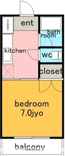 コーポシリウス【3階】の間取り