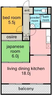エステート高針台【202号室】の間取り