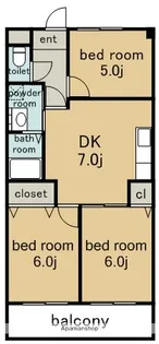 ぴあはくさん【5階】の間取り