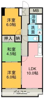 ヒルトップ藤ヶ丘【6階】の間取り