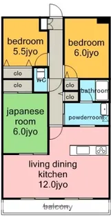 ヒルトップ藤ヶ丘【4階】の間取り