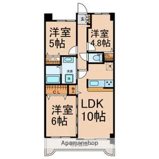 ベルメゾン花筐【3階】の間取り