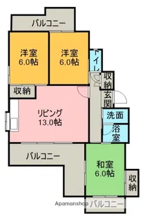 CERES藤見が丘(旧イースタンメゾン藤ヶ丘)【3階】の間取り