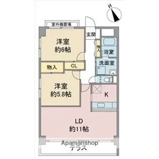 ラトゥール一社【2階】の間取り